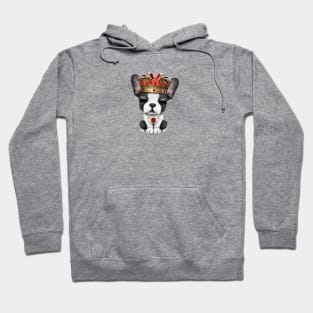 Cute French Bulldog Puppy Wearing Crown Hoodie